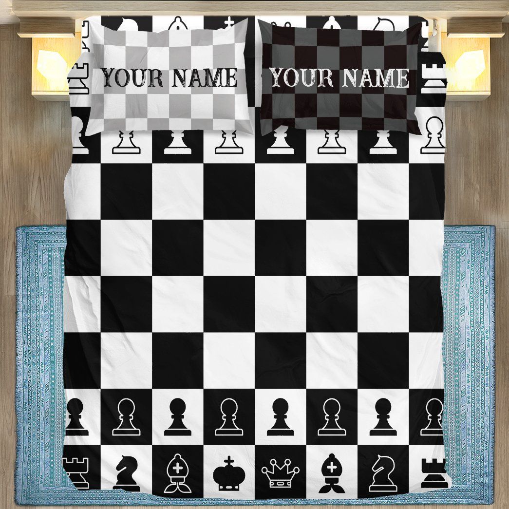 Gearhuman 3D Chessboard Custom Name Bedding Set GB24127 Bedding Set 