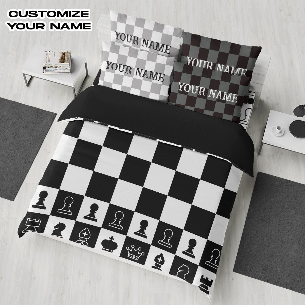 Gearhuman 3D Chessboard Custom Name Bedding Set GB24127 Bedding Set 