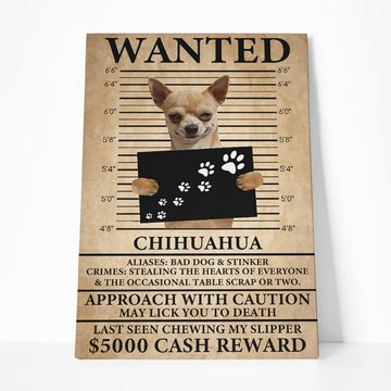 Gearhumans 3D Chihuahua Wanted Canvas