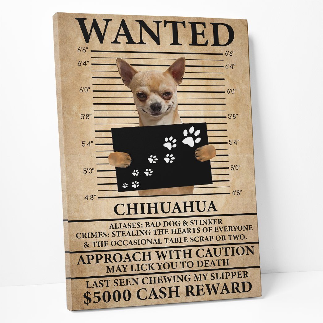 Gearhuman 3D Chihuahua Wanted Canvas GK260121 Canvas