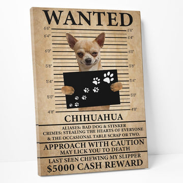 Gearhumans 3D Chihuahua Wanted Canvas