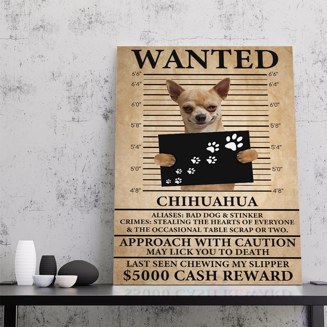 Gearhuman 3D Chihuahua Wanted Canvas GK260121 Canvas