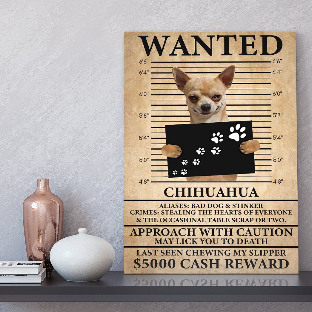 Gearhuman 3D Chihuahua Wanted Canvas GK260121 Canvas