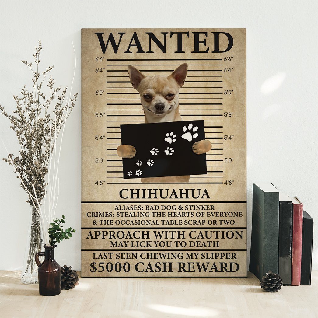 Gearhuman 3D Chihuahua Wanted Canvas GK260121 Canvas