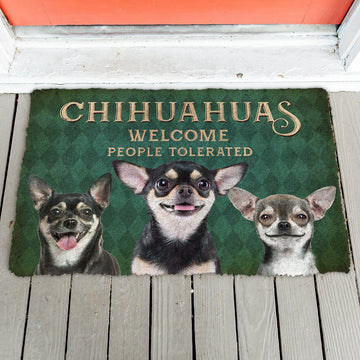 Gearhuman 3D Chihuahuas Welcome People Tolerated Doormat GK260133 Doormat