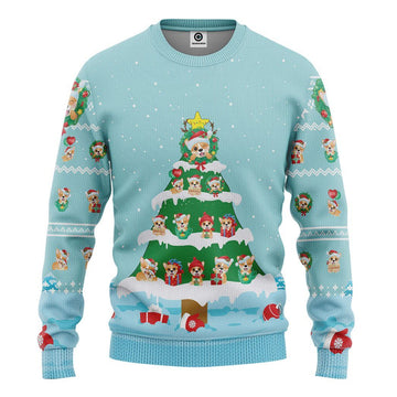 Gearhuman 3D Christmas Corgi Custom Sweatshirt Apparel GJ07105 Sweatshirt Sweatshirt S 