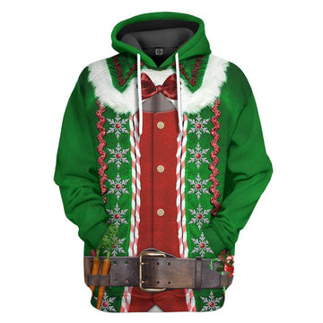 Gearhumans 3D Christmas Elf Custom Hoodie Apparel
