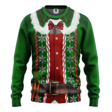 Gearhumans 3D Christmas Elf Custom Sweatshirt Apparel