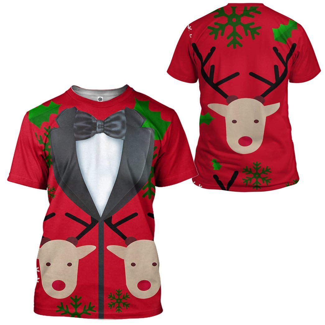 Gearhuman 3D Christmas Faux Suit Custom Tshirt Hoodie Apparel GC04112 3D Apparel 