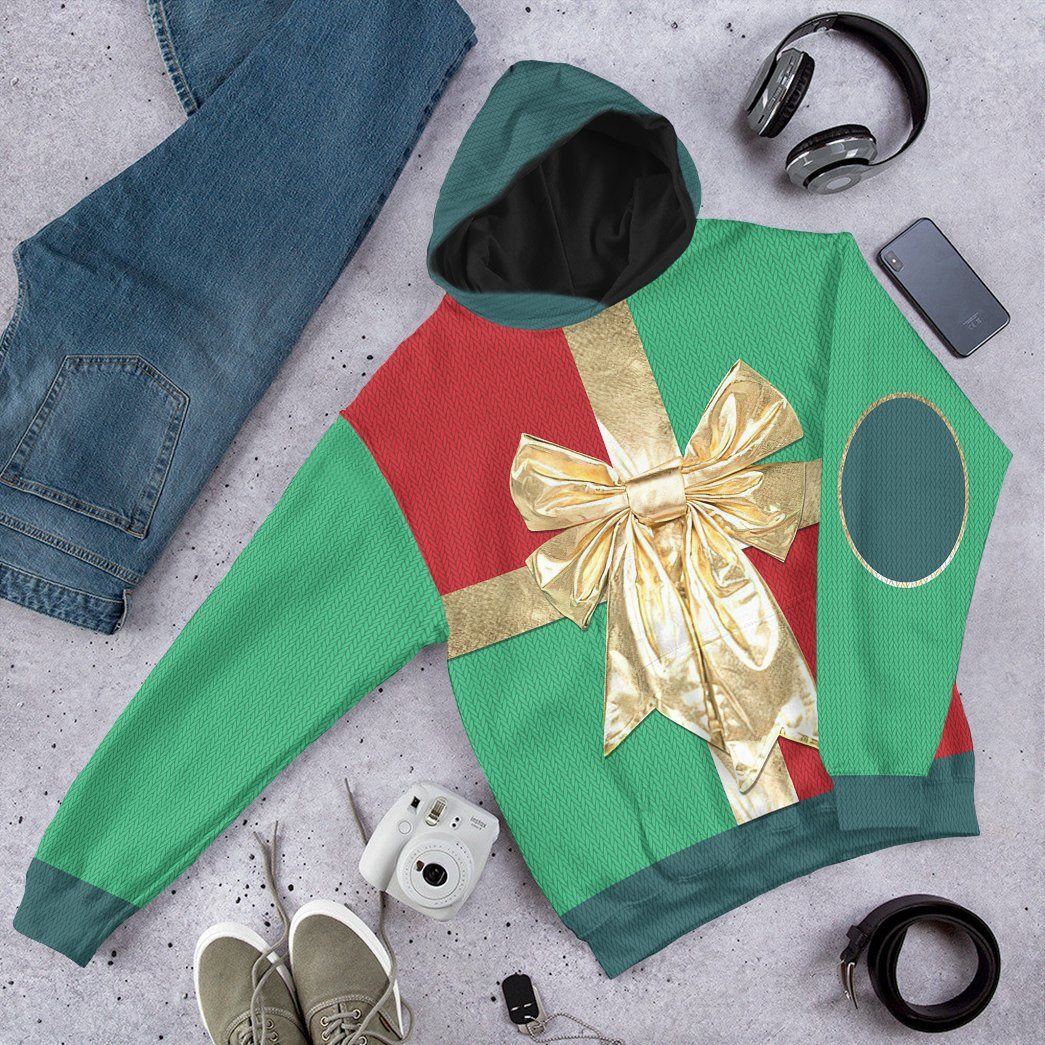 Gearhuman 3D Christmas Gift Box Custom Hoodie Apparel GC06102 3D Apparel 