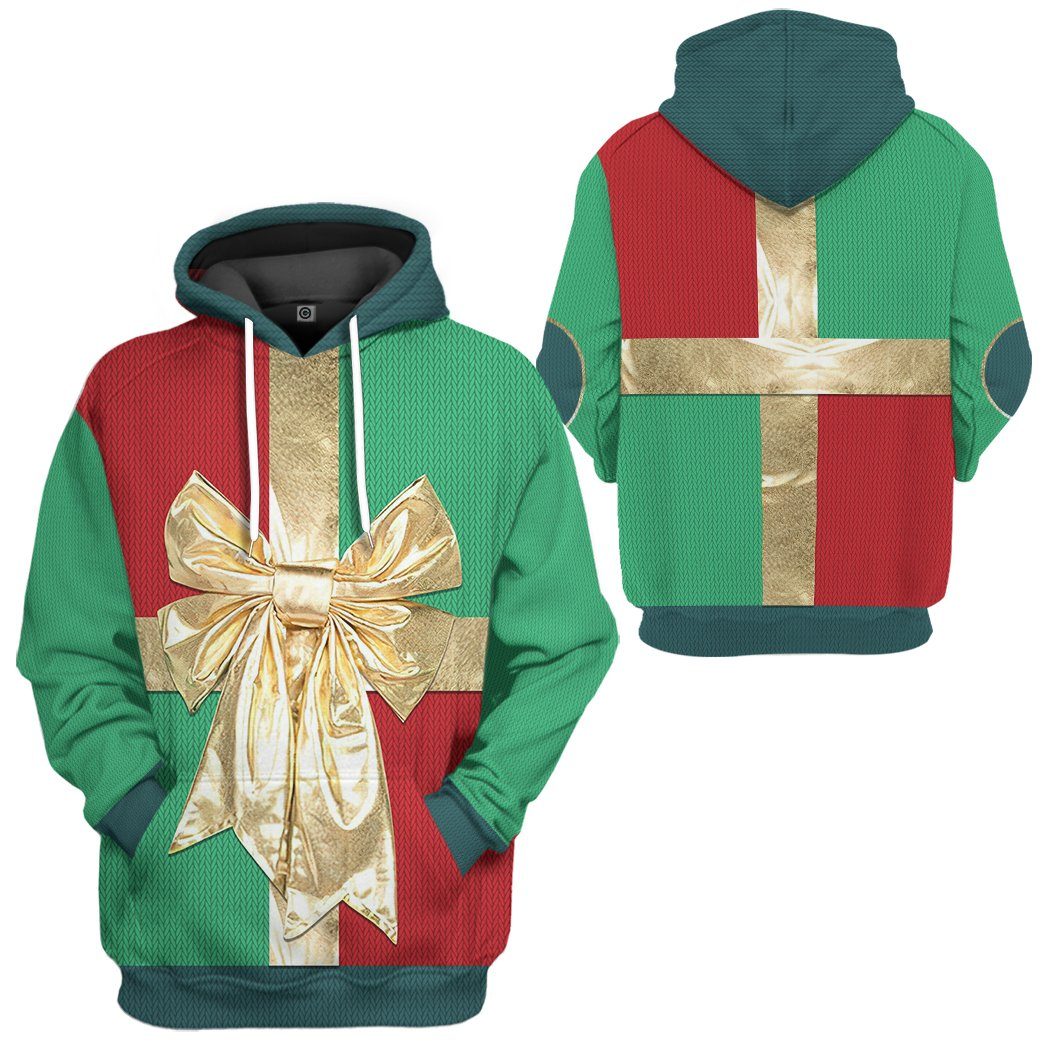 Gearhuman 3D Christmas Gift Box Custom Hoodie Apparel GC06102 3D Apparel 