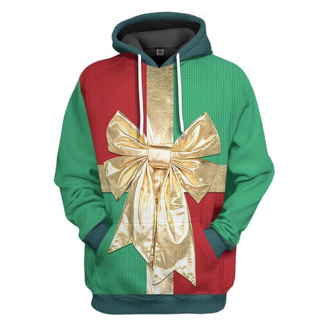 Gearhuman 3D Christmas Gift Box Custom Hoodie Apparel GC06102 3D Apparel Hoodie S 