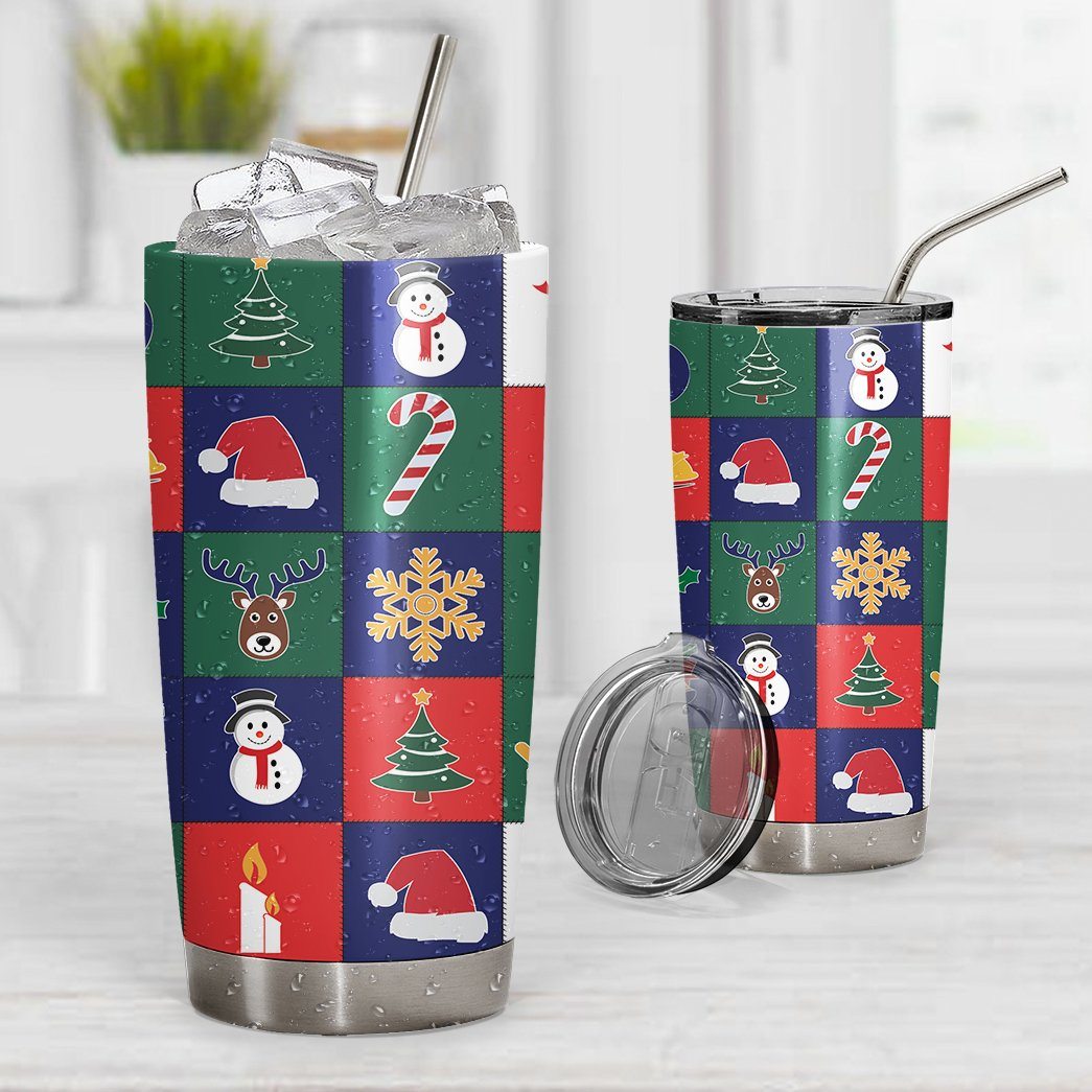 Gearhuman 3D Christmas Icon Design Vacuum Insulated Tumbler GJ07103 Tumbler 