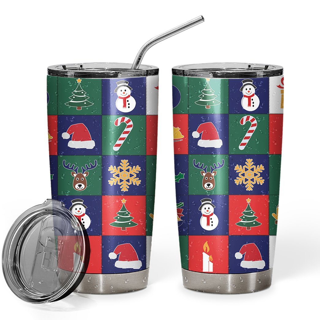 Gearhuman 3D Christmas Icon Design Vacuum Insulated Tumbler GJ07103 Tumbler 