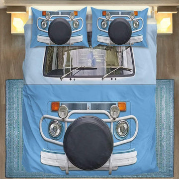 Gearhumans 3D Classic Retro Campervan Custom Bedding Set