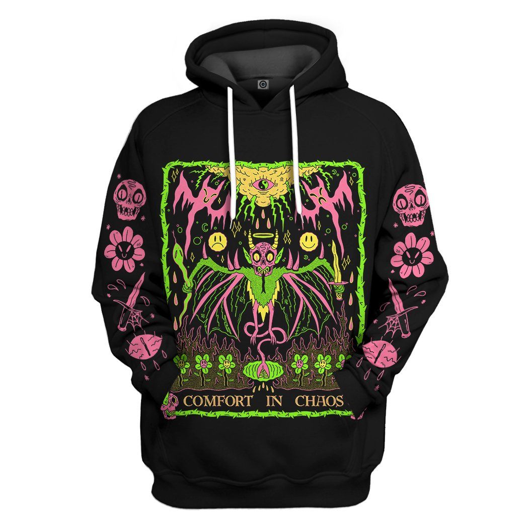 chaotic gear Gearhumans 3D Comfort in Chaos Custom Hoodie Apparel