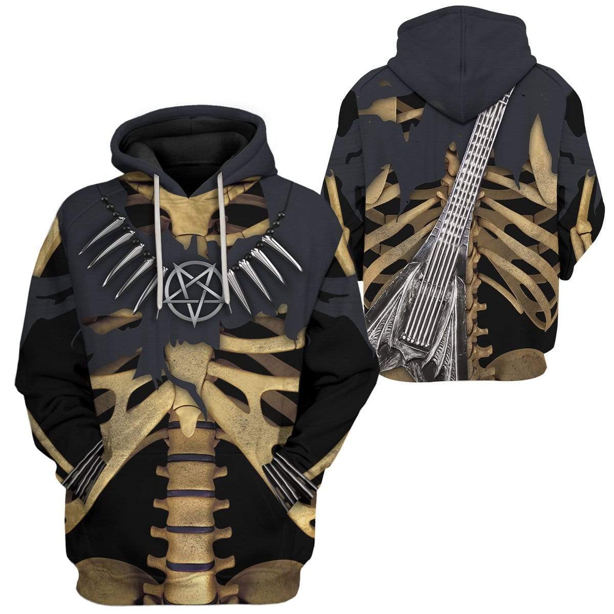 Gearhuman 3D Cosplay Dead Rocker Custom Hoodies Apparel CO-M15021 3D Custom Fleece Hoodies 