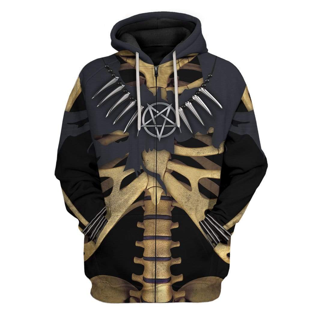 Gearhuman 3D Cosplay Dead Rocker Custom Hoodies Apparel CO-M15021 3D Custom Fleece Hoodies Zip Hoodie S 