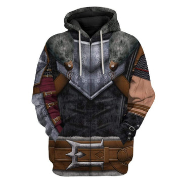 Gearhumans 3D Cosplay Dragon Age Garrett Hawke Custom Hoodie Apparel