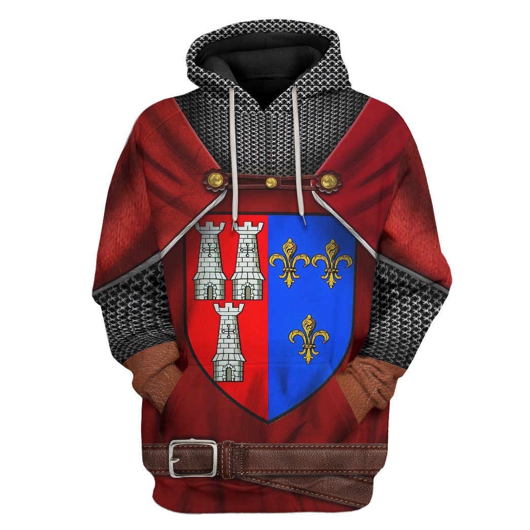Gearhuman 3D Cosplay Edward I of England Custom Tshirt Hoodie Apparel GV091130 3D Apparel Hoodie S 