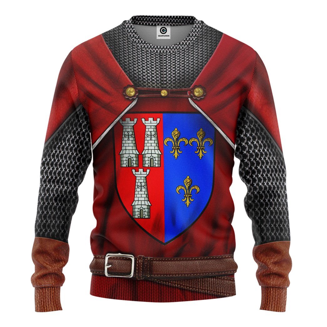 Gearhuman 3D Cosplay Edward I of England Custom Tshirt Hoodie Apparel GV091130 3D Apparel Long Sleeve S 