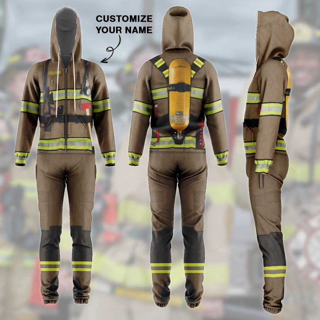 Gearhuman 3D Cosplay Firefighter Custom Name Jumpsuit GV17023 Jumpsuit