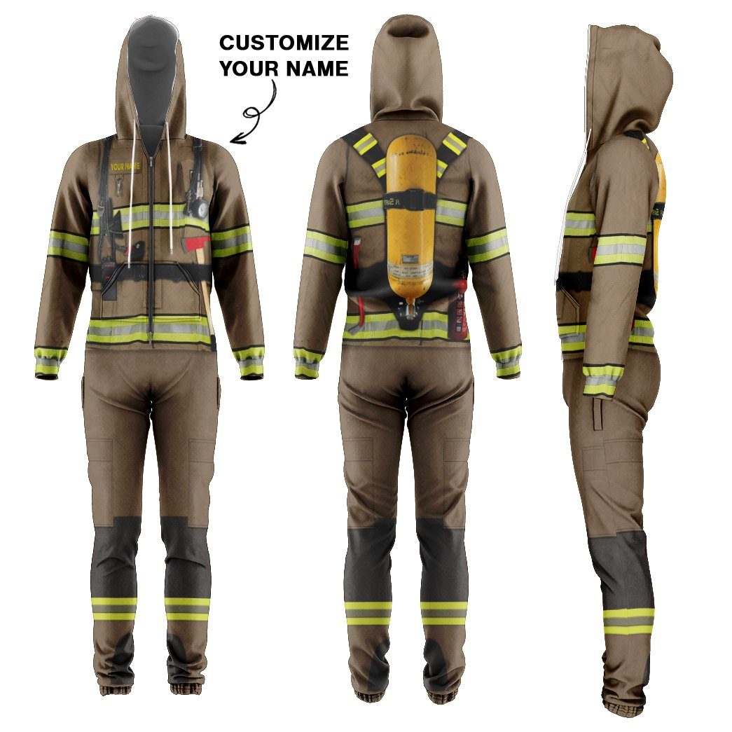 Gearhuman 3D Cosplay Firefighter Custom Name Jumpsuit GV17023 Jumpsuit Jumpsuit S