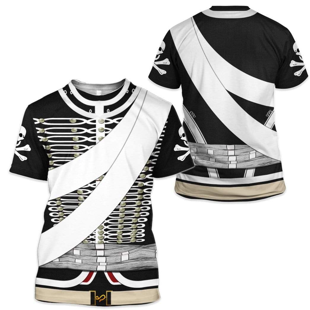 Gearhuman 3D Cosplay Hussard De La Mort Custom T-Shirts Hoodies Apparel CO-AT1002205 3D Custom Fleece Hoodies 