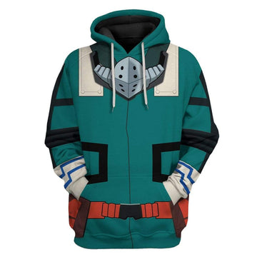 Gearhuman 3D Cosplay My Hero Academia Izuku Custom T-Shirts Hoodies Apparel CO-TA0802203 3D Custom Fleece Hoodies Hoodie S 