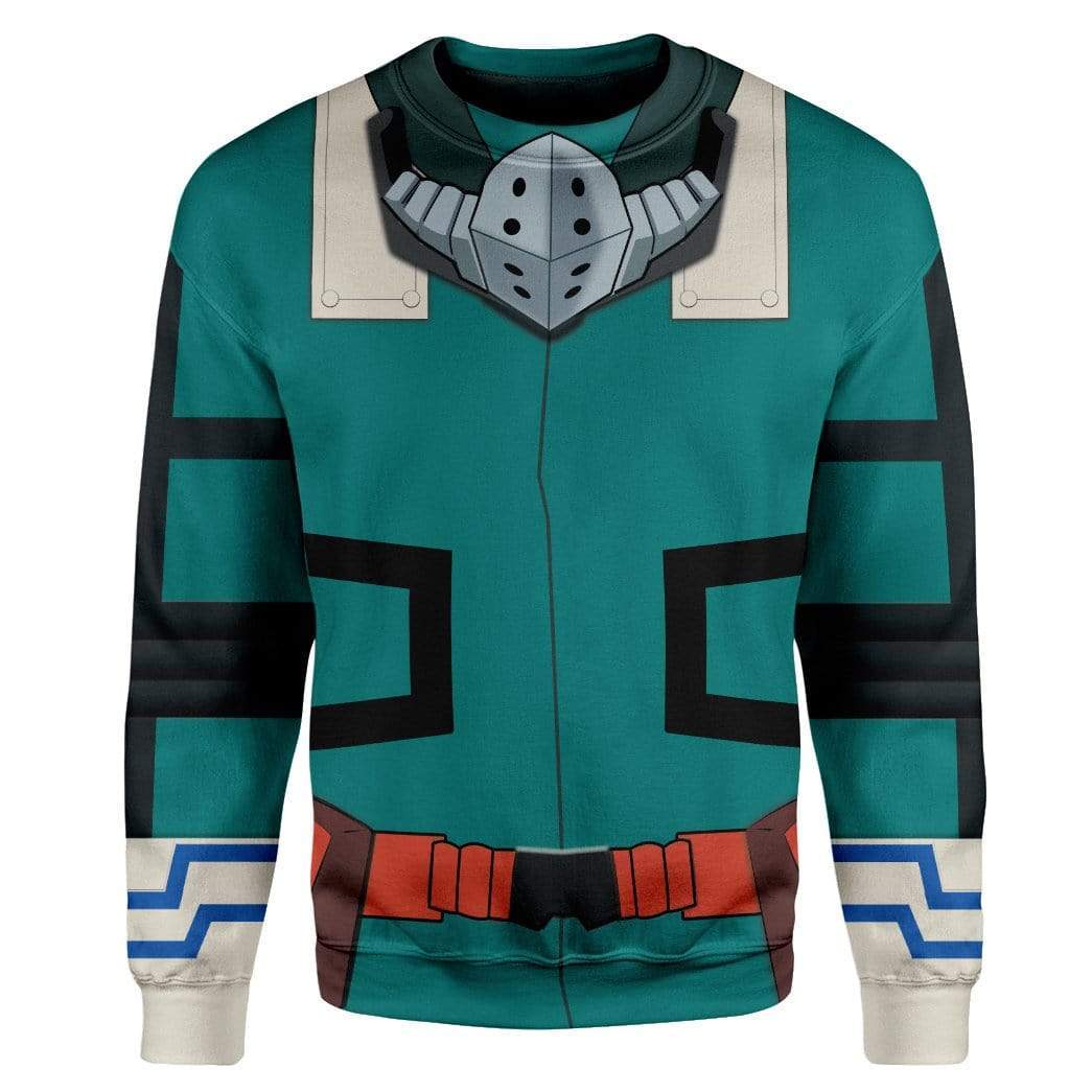 Gearhuman 3D Cosplay My Hero Academia Izuku Custom T-Shirts Hoodies Apparel CO-TA0802203 3D Custom Fleece Hoodies Long Sleeve S 