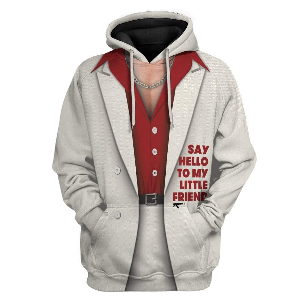 Gearhuman 3D Cosplay Tony Montana Custom Fleece Hoodies Apparel GT06034 3D Custom Fleece Hoodies Hoodie S 