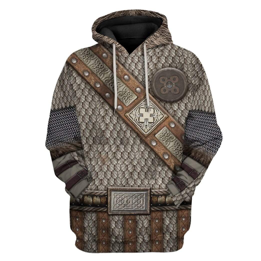 Gearhuman 3D Cosplay Viking Armor Custom Fleece Hoodies Apparel GA09031 3D Custom Fleece Hoodies Hoodie S 
