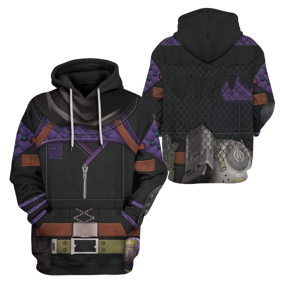 Gearhuman 3D Cosplay Wraith Apex Legends Custom T-Shirts Hoodies Apparel CO-DT0702206 3D Custom Fleece Hoodies 