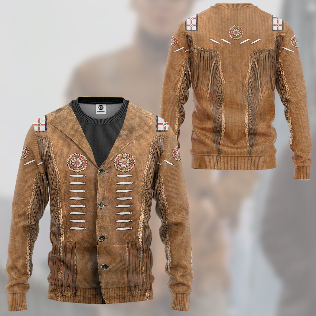 Gearhuman 3D Cowboy Jacket N3 Cosplay Custom Tshirt Hoodie Apparel GK24023 3D Apparel