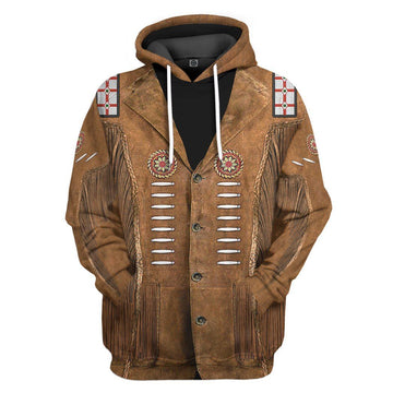 Gearhuman 3D Cowboy Jacket N3 Cosplay Custom Tshirt Hoodie Apparel GK24023 3D Apparel Hoodie S