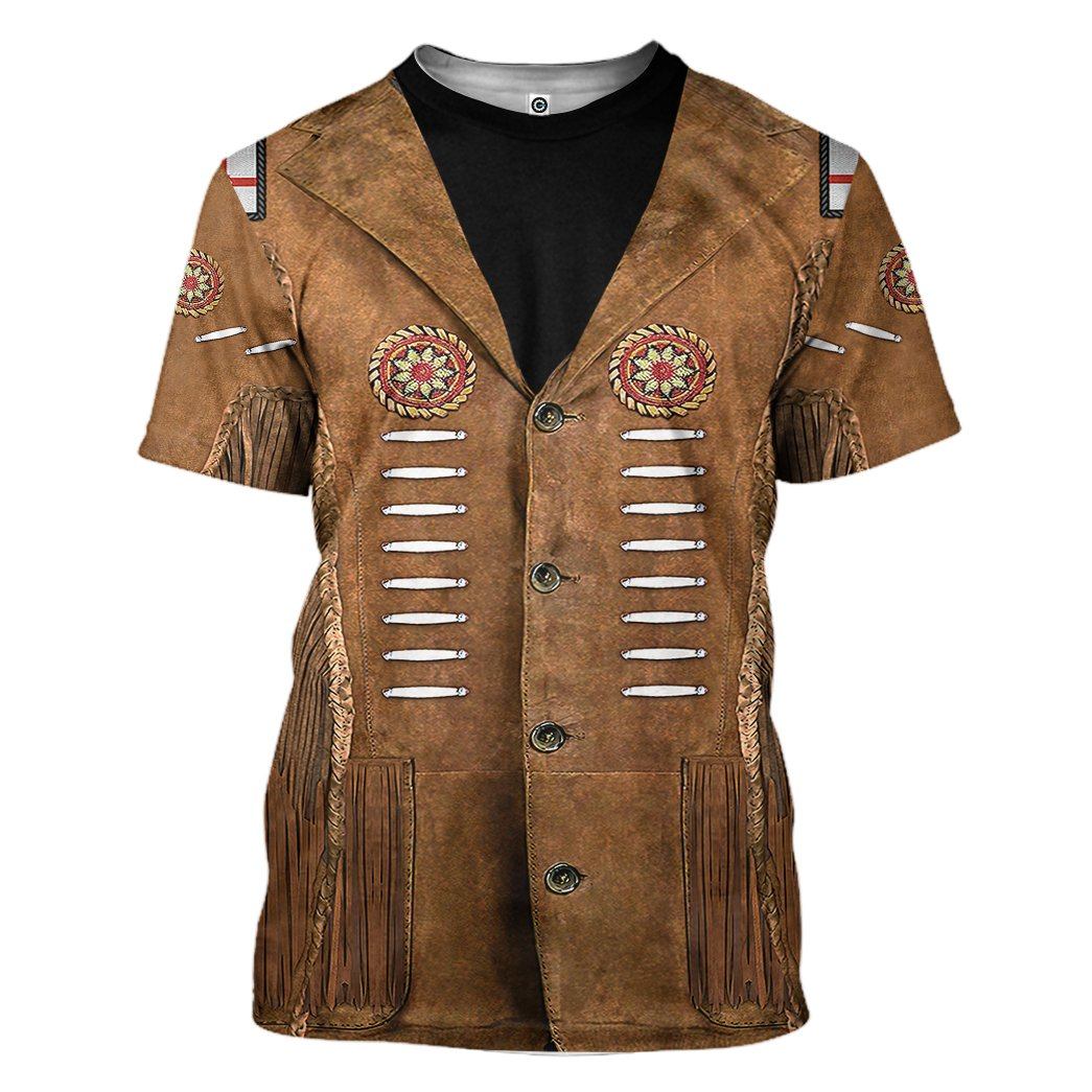 Gearhuman 3D Cowboy Jacket N3 Cosplay Custom Tshirt Hoodie Apparel GK24023 3D Apparel T-Shirt S