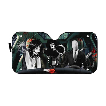 Gearhumans 3D Creepypasta Custom Car Auto Sunshade