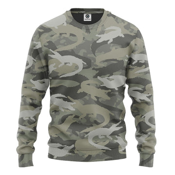 Gearhumans 3D Crocodile Camo Custom Tshirt Hoodie Apparel