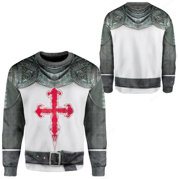 Gearhumans 3D Crusader Knight Armour Custom Sweatshirt Apparel