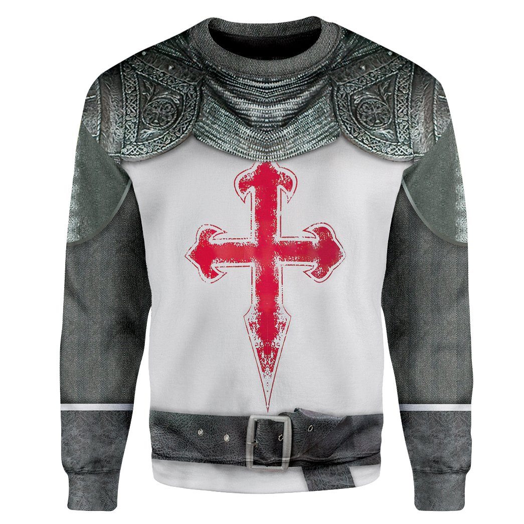 Gearhuman 3D Crusader Knight Armour Custom Sweatshirt Apparel GW200812 Sweatshirt Sweatshirt S 