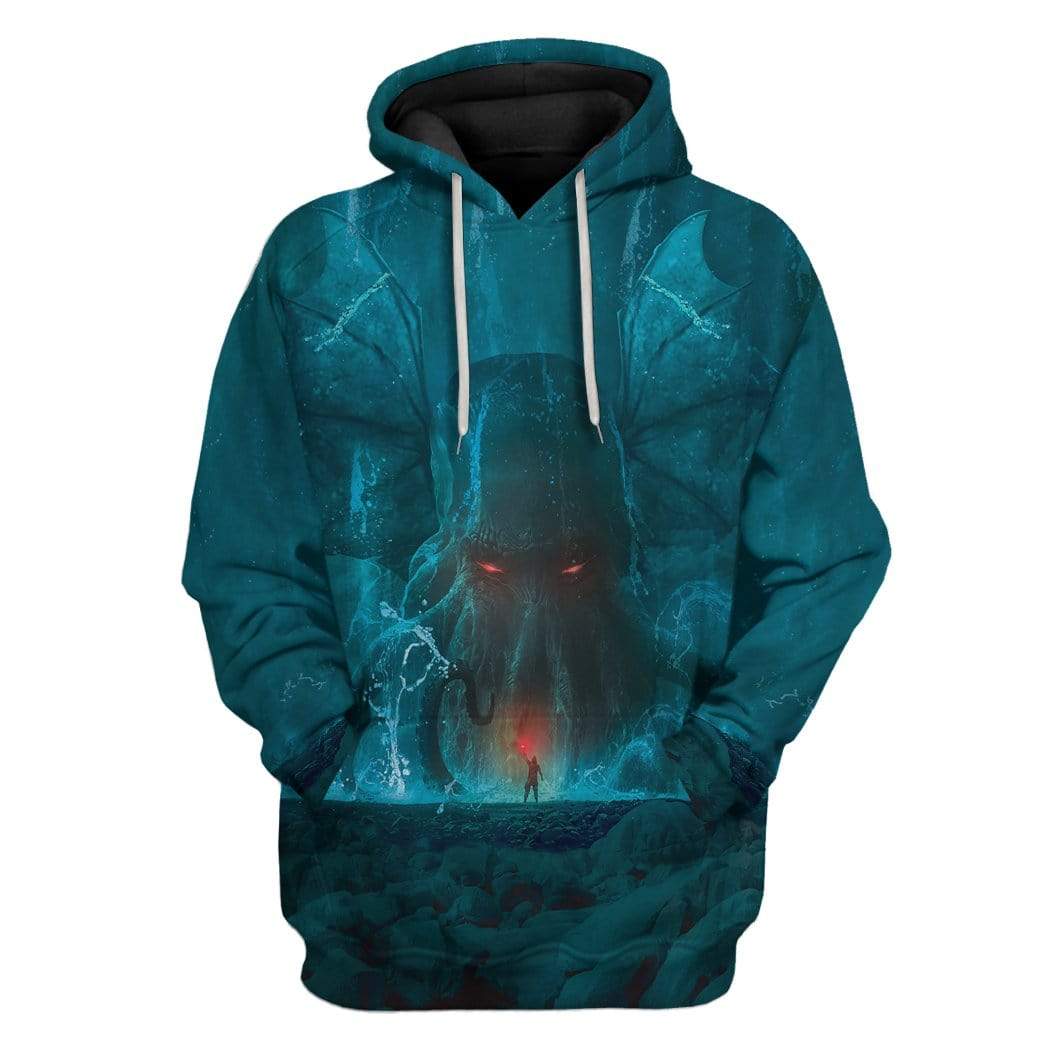 Gearhuman 3D Cthulhu Custom Hoodies Apparel GA21026 3D Custom Fleece Hoodies Hoodie S 