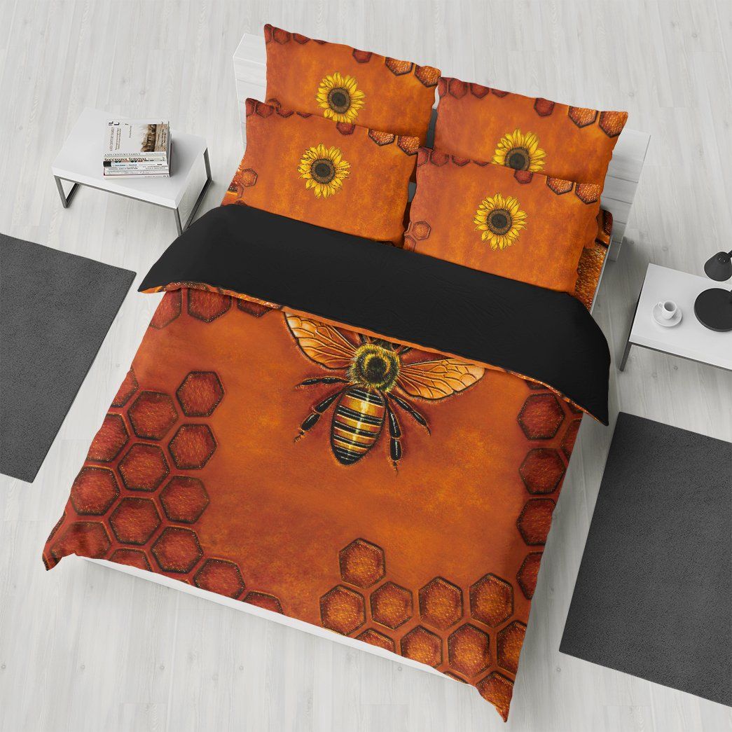 Gearhuman 3D Custom Bedding Set Love Bee GB10113 Bedding Set 