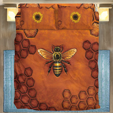 Gearhumans 3D Custom Bedding Set Love Bee