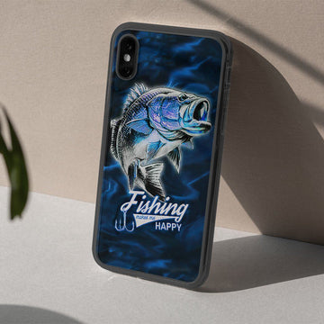 Gearhumans 3D Custom Glass Phone Case Cover Fishing