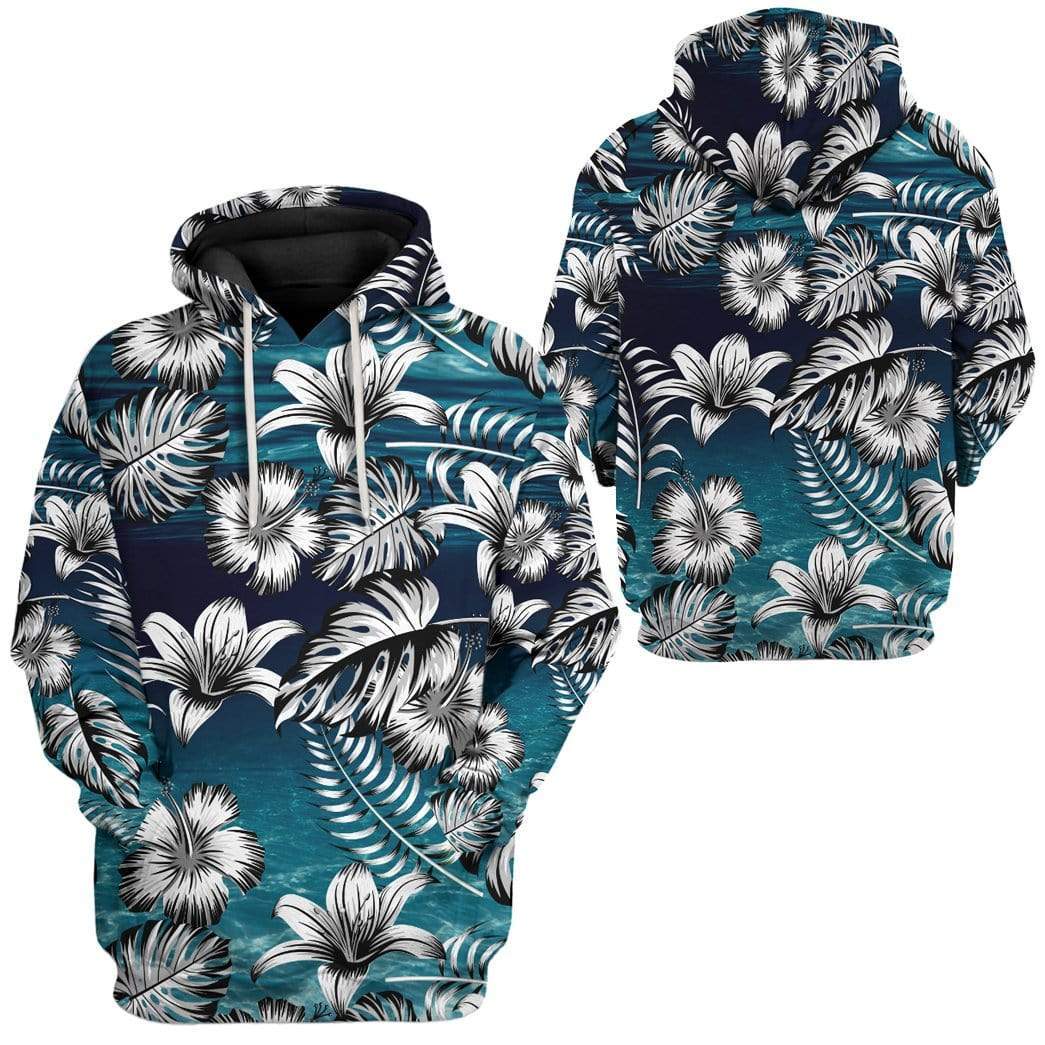 Gearhuman 3D Custom Hawaiian Aloha Hoodie Appare GD29045 3D Custom Fleece Hoodies 