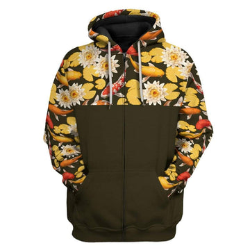 Gearhumans 3D Custom KOI Hoodie Apparel