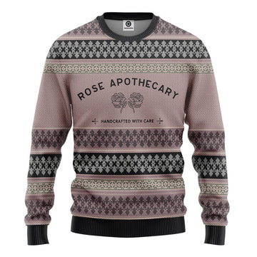 Gearhumans 3D Custom Rose Apothecary Christmas Ugly Sweatshirt Apparel