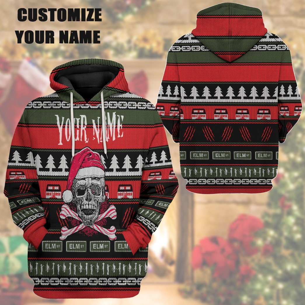Gearhuman 3D Custom Skul Ugly Christmas Tshirt Hoodie Apparel GB05113 3D Apparel 