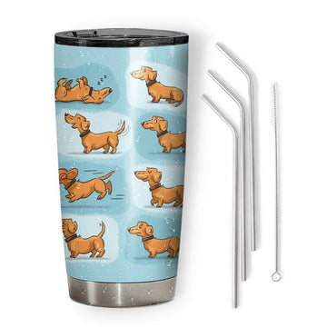 Gearhumans 3D Dachshund Custom Tumbler