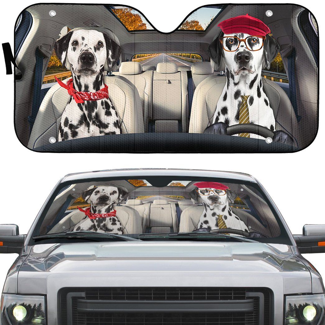 Gearhuman 3D Dalmatian Dog Auto Car Sunshade GV03037 Auto Sunshade